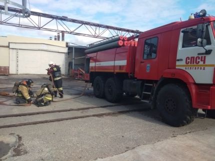 Тренировочное занятие подразделений Белгородского пожарно-спасательного гарнизона
