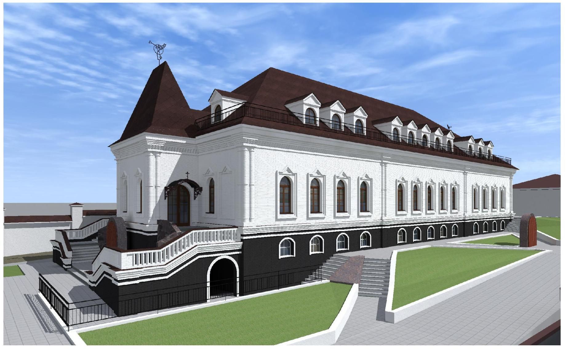 Продолжается строительство Игуменского корпуса Марфо-Мариинского женского монастыря